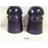 Image 3 : 2 purple glass insulators