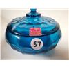 Image 2 : Viking blue glass candy dish ( 5 1/2 inch wide)