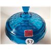Image 3 : Viking blue glass candy dish ( 5 1/2 inch wide)