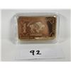 Image 1 : $1 US 1 oz copper gold plated bar