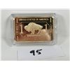 Image 1 : $1 US 1oz copper gold plated bar