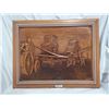 Image 1 : Harvest time wooden picture, Saskatchewan 19"x15"