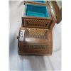 Image 7 : Antique jewelry box, beautiful inlay wood 14" long