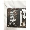 Image 2 : 1919 Saskatchewan license plate