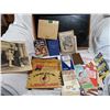 Image 1 : Large lot of old papers & glass display case