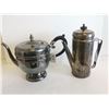 Image 1 : 2 silver plated teapots 7" and 8" tall
