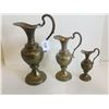 Image 1 : 3 matching brass vases 10" 8" and 5.5" tall