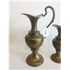 Image 2 : 3 matching brass vases 10" 8" and 5.5" tall