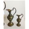 Image 3 : 3 matching brass vases 10" 8" and 5.5" tall