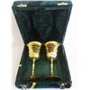 Image 1 : 2 Brass Goblets in case