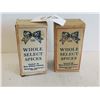 Image 1 : 2 Vintage cardboard spice partly full