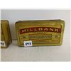 Image 3 : 2 Millbank tobacco tins 5.5" and 4"