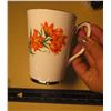 Image 2 : 2 - Royal Windsor Jk's "Prairie Lily" Coffee Mugs and 2 Hand Painted Lilly Wine Glasses
