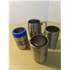 Image 3 : Camping Coffee Pot (complete), 4 Metal Insulating Beer Cozies