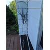 Image 1 : One short Vintage rod and reel and one long handled Vintage net