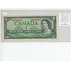 Image 1 : 1954 Modified Portrait $1 Replacement. Beattie-Rasminsky signatures. *B/M Replacement Prefix. BC-376