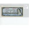 Image 1 : 1954 Modified Portrait $5. Bouey-Rasminsky signatures. U/X Prefix. BC-39c. AU-50.