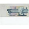 Image 2 : 1986 $5 Replacement. Thiessen-Crow signatures. FNX Replacement Prefix. Large F. BC-56bA. VF-20.