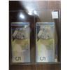 Image 2 : Lot of 2 Consecutive Serial Number 2006 $5 notes. Jenkins-Dodge signatures. AOR Prefix. BC-67a. Seri
