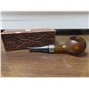Image 1 : Avon Pipe Full Pipe. 2-ounce brown glass with black stem. Housed in its original Avon box.