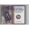 Image 1 : U.S. Patriotic Bicentennial Washington Quarter. 1976D. Colourized. Housed in a hard plastic holder.