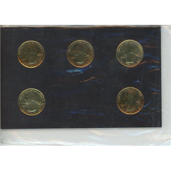 U.S. 2010 gold-plated National Parks Quarters. Includes Hot Springs, Yellowstone, Yosemite, Grand Ca
