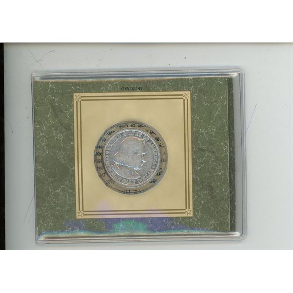 U.S. 1892 Columbian Exposition Silver Half Dollar. The first U.S. Commemorative coin.