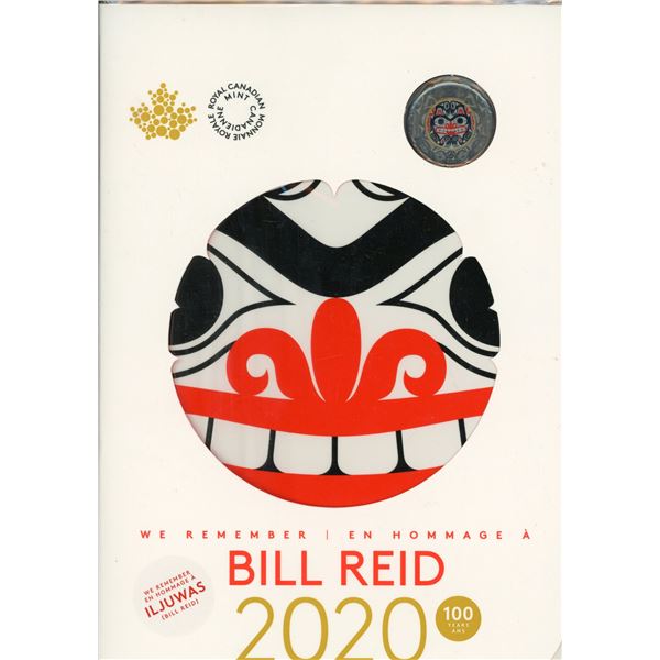2020 Bill Reid 6-coin set. Includes 2 Toonies: one regular, the other Colourized. Housed in its orig