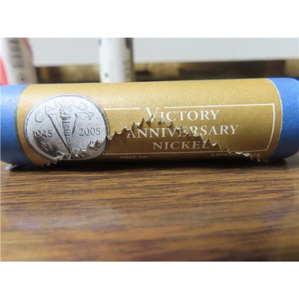 1 Roll of 1945 – 2005P 60th Anniversary of the World War II Victory 5 Cents. Unopened origi