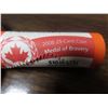 Image 1 : 1 Roll of 40 2006 Medal of Bravery 25 Cents. Unopened original roll.