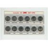 Image 1 : 1867 - 1992 Canadian Provincial & Territorial 25 Cents. 12-coin set, one for each province & territo