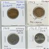Image 1 : Lot of 4 Canadian Error & Variety 5 Cents. Includes 1942 Tombac with Doubled ADA in CANADA,1943 Tomb