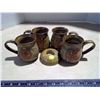 Image 2 : 4 Pottery Coffee mugs(1 broken handle)