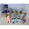 Image 1 : 4 pcs Empty Whisky Decanters, dolls and ect.