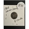 Image 1 : 1905 Hong Kong 5 Cents