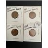 Image 1 : 4 old Canadian Penny's