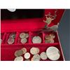 Image 3 : Coin collection and vintage jewerly box