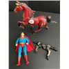 Image 2 : 3 Vintage Superman, Transformer & Red Horse Toys