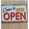Image 1 : "Come in" tin sign - repro