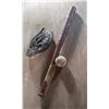 Image 1 : Older baseball bat, ball and glove