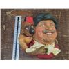 Image 2 : Vintage Chalkware - Man w/Monkey wearing a Fez