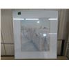 Image 1 : "Snow Fence" Water Color Painting In Frame Sask Artist-24"x21.5"