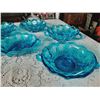 Image 2 : 6 Anchor Hocking Blue Double Handle Glass Bowls