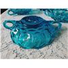 Image 3 : 6 Anchor Hocking Blue Double Handle Glass Bowls