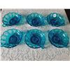 Image 4 : 6 Anchor Hocking Blue Double Handle Glass Bowls