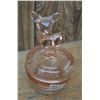 Image 3 : Vintage Jeanette Pink Depression Glass Fawn Trinket Box