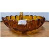 Image 1 : Vintage Indiana Dark Amber Scalloped Glass Bowl