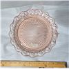 Image 2 : Vintage Depression Pink Glass Round Cake Plate