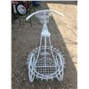 Image 2 : Large metal white bicycle plant stand - 4ft Long x 20"W x 32"H