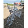 Image 4 : Large metal white bicycle plant stand - 4ft Long x 20"W x 32"H
